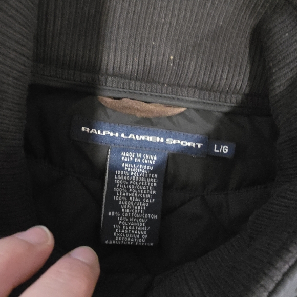 Ralph Lauren Navy Quilted Vest with Brown Accents - Picture 8 of 8